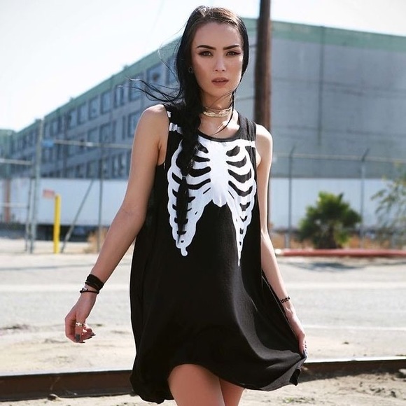 Iron Fist Dresses & Skirts - Iron fist bone in trapeze tank dress